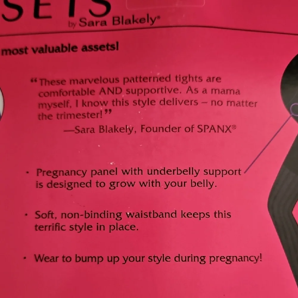 ASSETS by Sara Blakely Opaque Stripe Black Maternity Tights